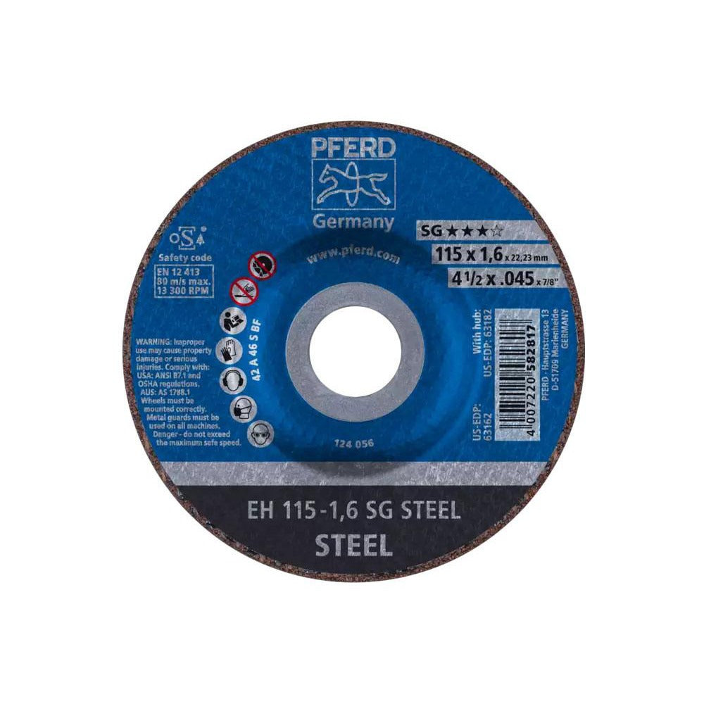 PFERD Pferd 63162 Type 27 Depressed Center Wheel 4.5in 46 Grit