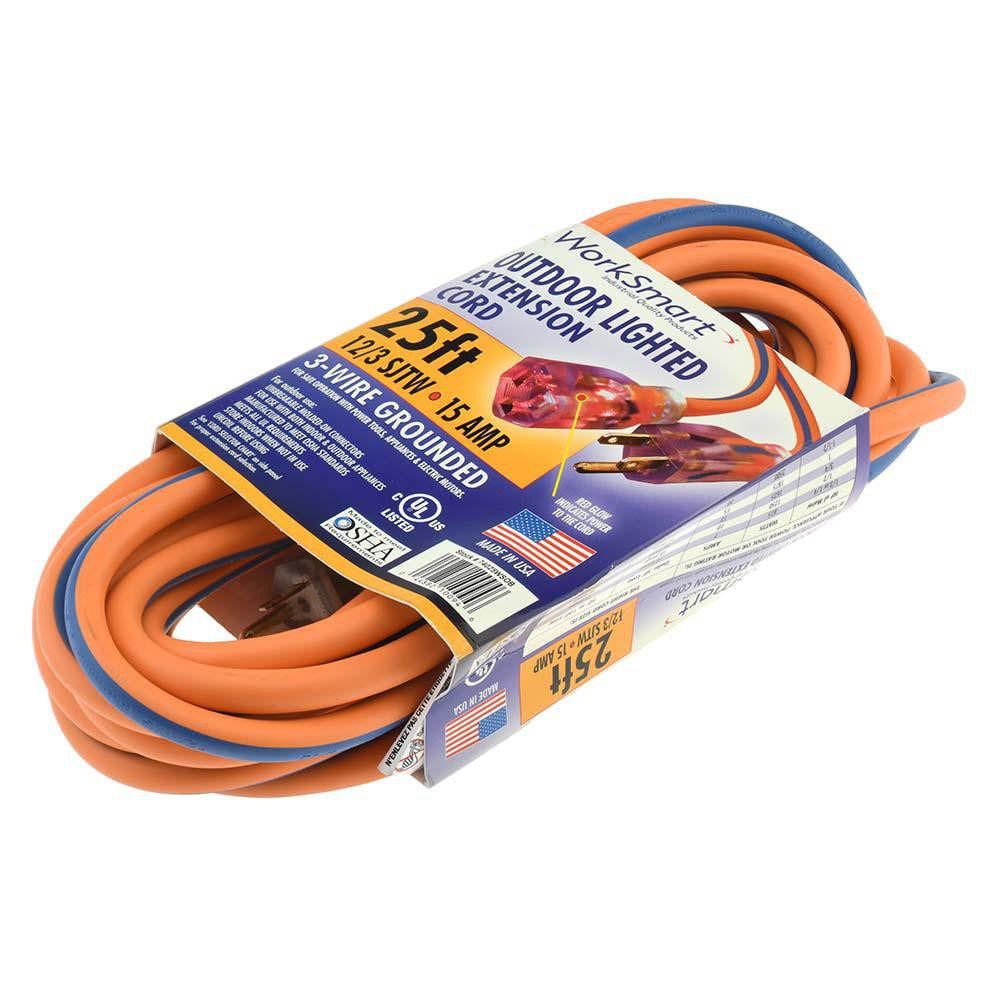 PRO-SOURCE Pro-source PS-AZB0110 Outdoor Extension Cord 15A 25ft