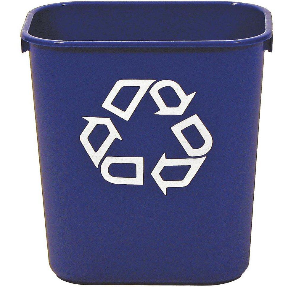 Rubbermaid FG295573BLUE 13.625 qt Plastic Deskside Recycling Container