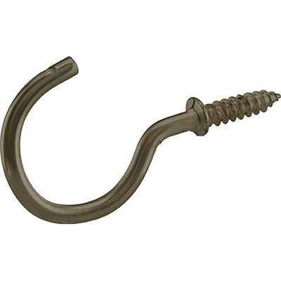 HILLMAN Hillman Fasteners 121023 Antique Brass Cup Hooks 3 Pack