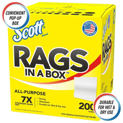 Scott 75260 13 In Rag In White 200 Pack