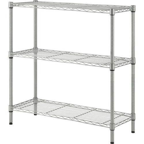 LORELL Lorell LLR70066 3-tier Wire Shelving 250 Lb Silver