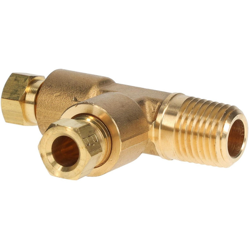 PARKER Parker 171HD-4-4 Compression Male Run Tee 1/4 in Brass