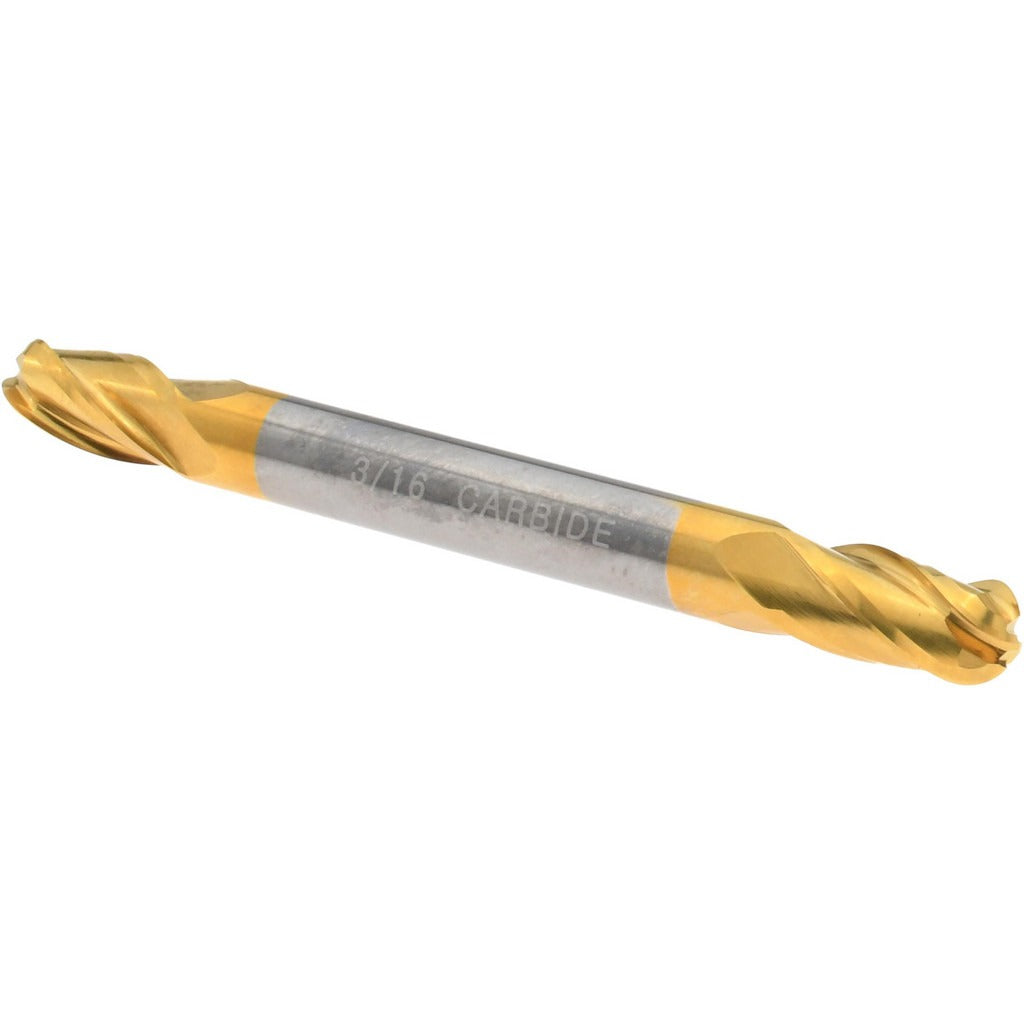 HERTEL Hertel E6252012 Ball End Mill 3/16 in 4 Flute Carbide Tin