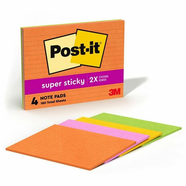 3M 3M MMM6845SSP Super Sticky Notes 6 in x 8 in (4 Pack) 6845-SSP