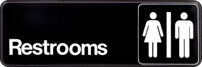 HILLMAN Hillman Fasteners 841758 Unisex Restroom Sign 3x9 in 6pk