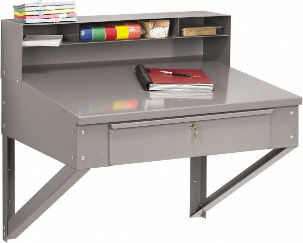 VALUE COLLECTION Value Collection XY-952 Wall Desk Medium Gray 4 Drawer