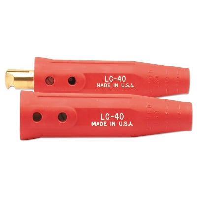 Lenco 5051 Cable Connector Single Oval Point Screw Male Female 1/0 to 2/0 AWG Cap Red