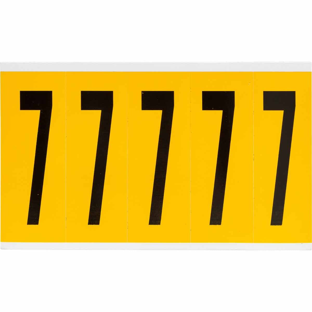 BRADY Brady 1560-7 Number Label 3.875 in (Card of 5)