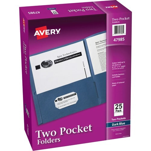 AVERY Avery AVE47985 Two-pocket Folder Letter Size 25 Pack