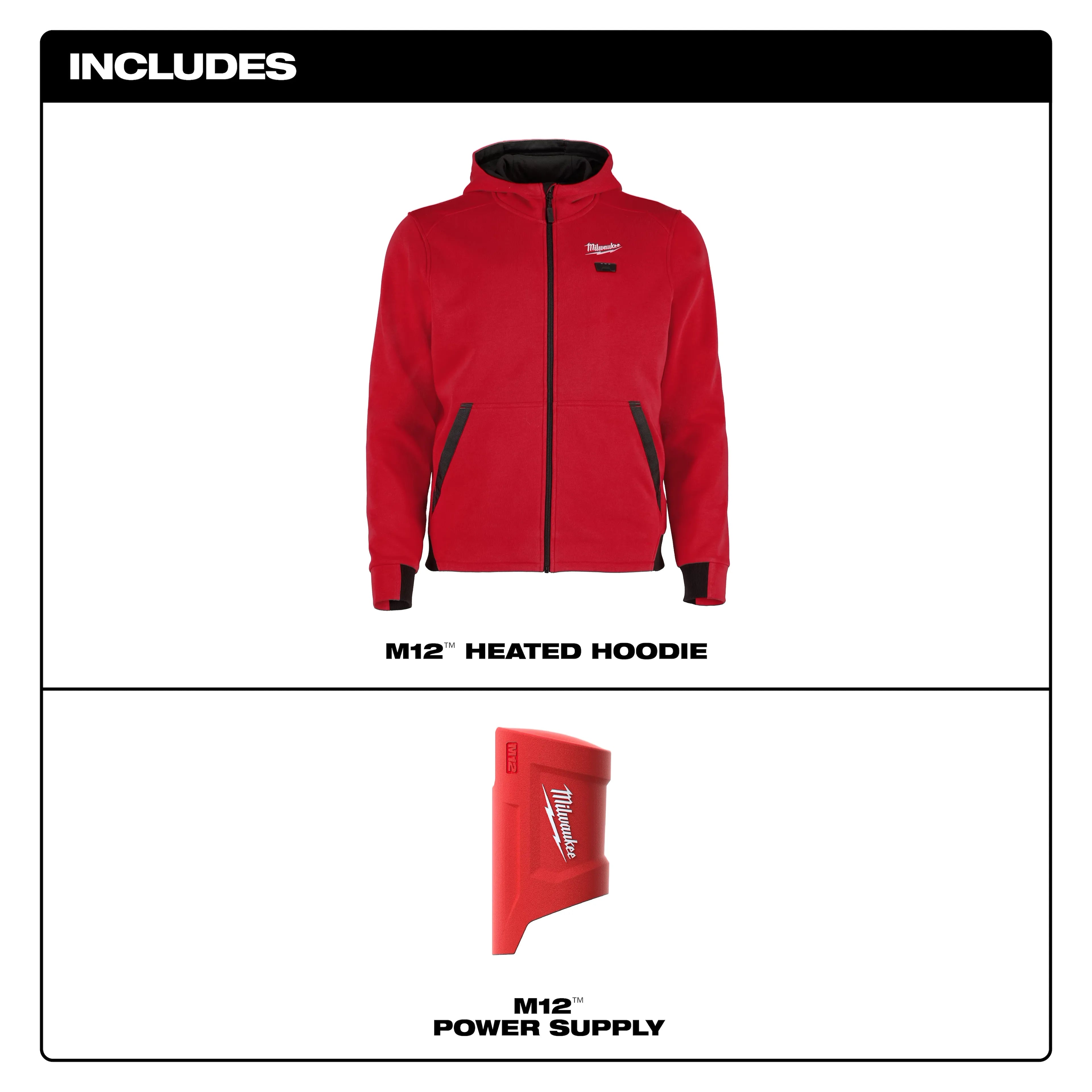 MILWAUKEE Milwaukee M200R-20S M12 Heated Full-Zip Hoodie 12V (Size S)