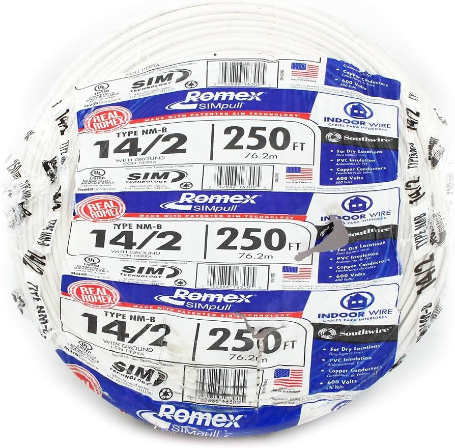 ROMEX ROMEX ROMEX14/2-2W/GRD250C NM-B Cable 250 ft