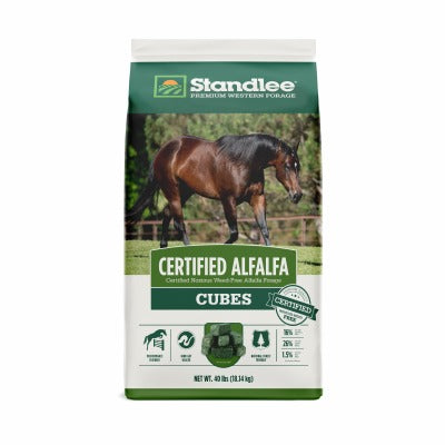 STANDLEE Standlee 1180-40111-0-0 Certified Alfalfa Cubes 40 Lb