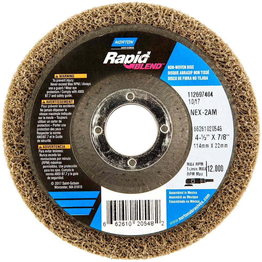 NORTON Norton 66261020548 Deburring Disc 4.5in Medium Aluminum Oxide