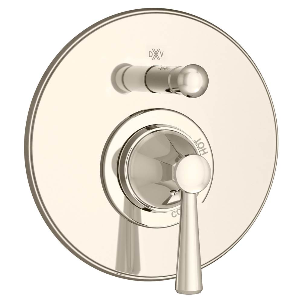 DXV D35160600.150 Fitzgerald Platinum Nickel Pressure Balance Tub/Shower Valve Trim with Single Lever Handle and Diverter