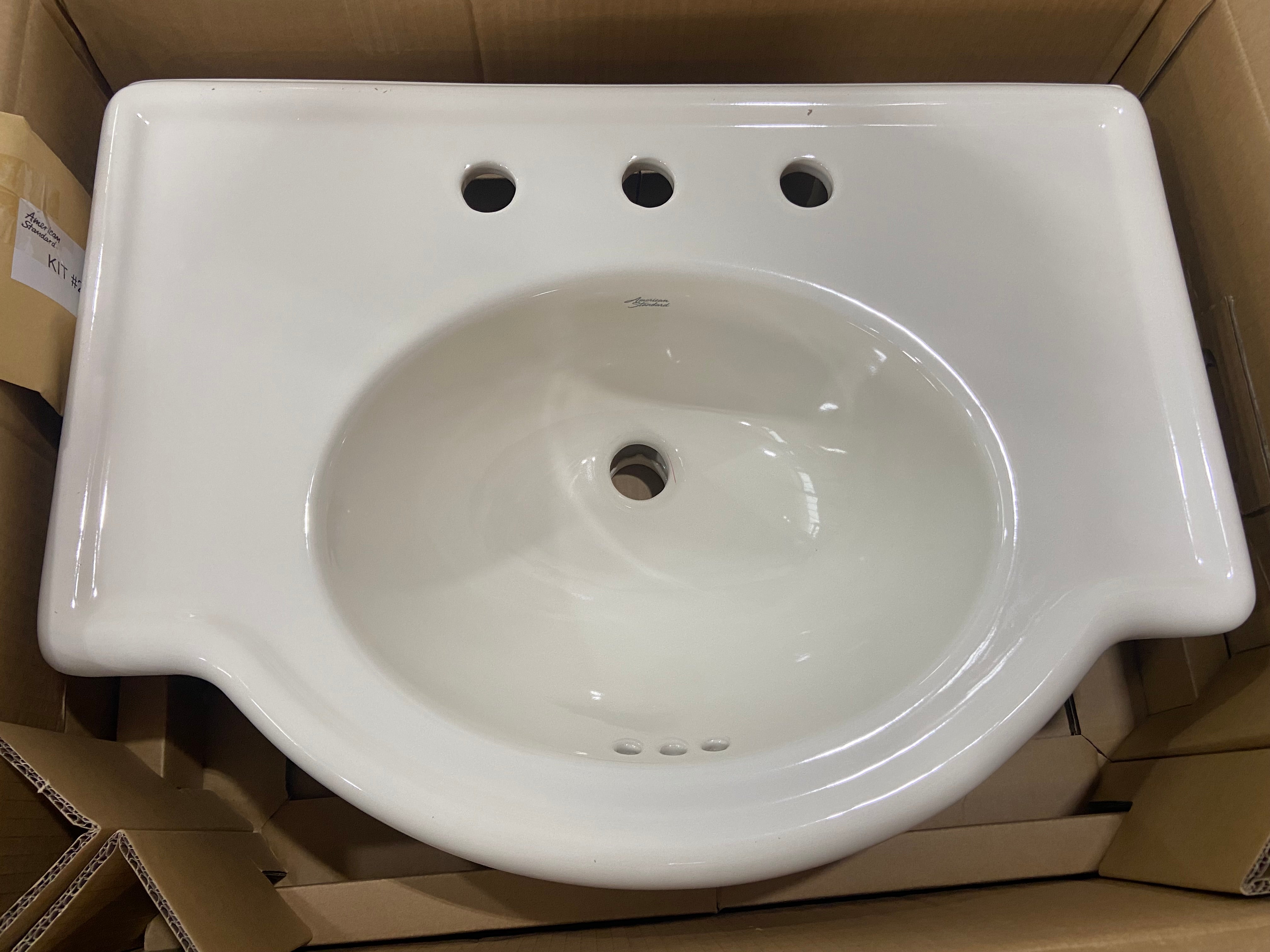 American Standard 0282.008.222 Retrospect Pedestal Bathroom Slab Sink