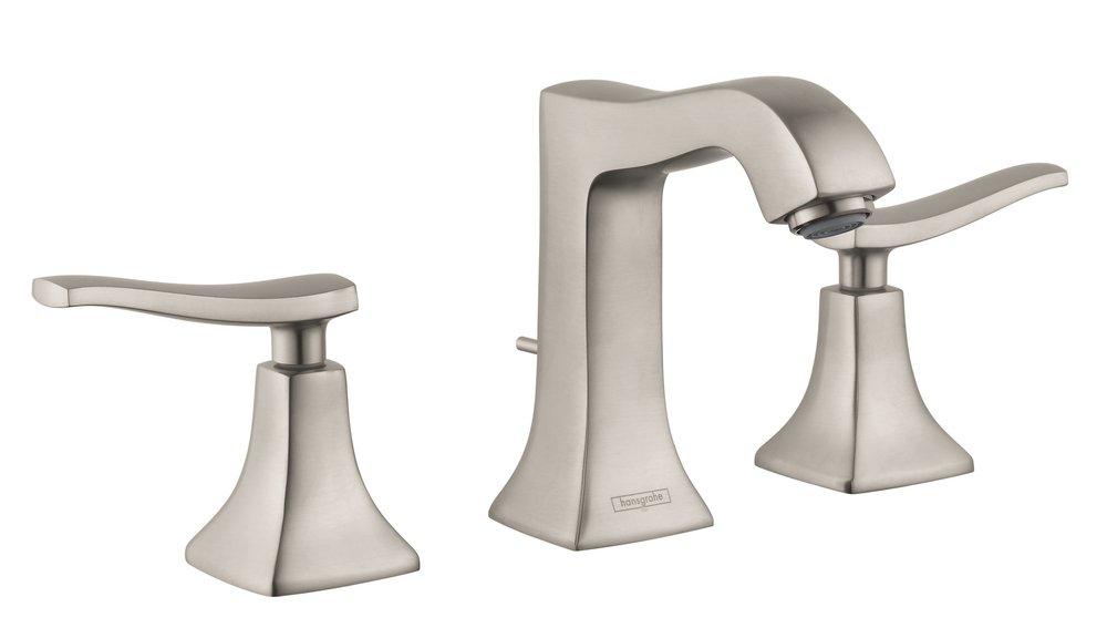 Hansgrohe 31073821 Metris C Widespread Bathroom Faucet with Pop-Up Drain 1.2 GPM