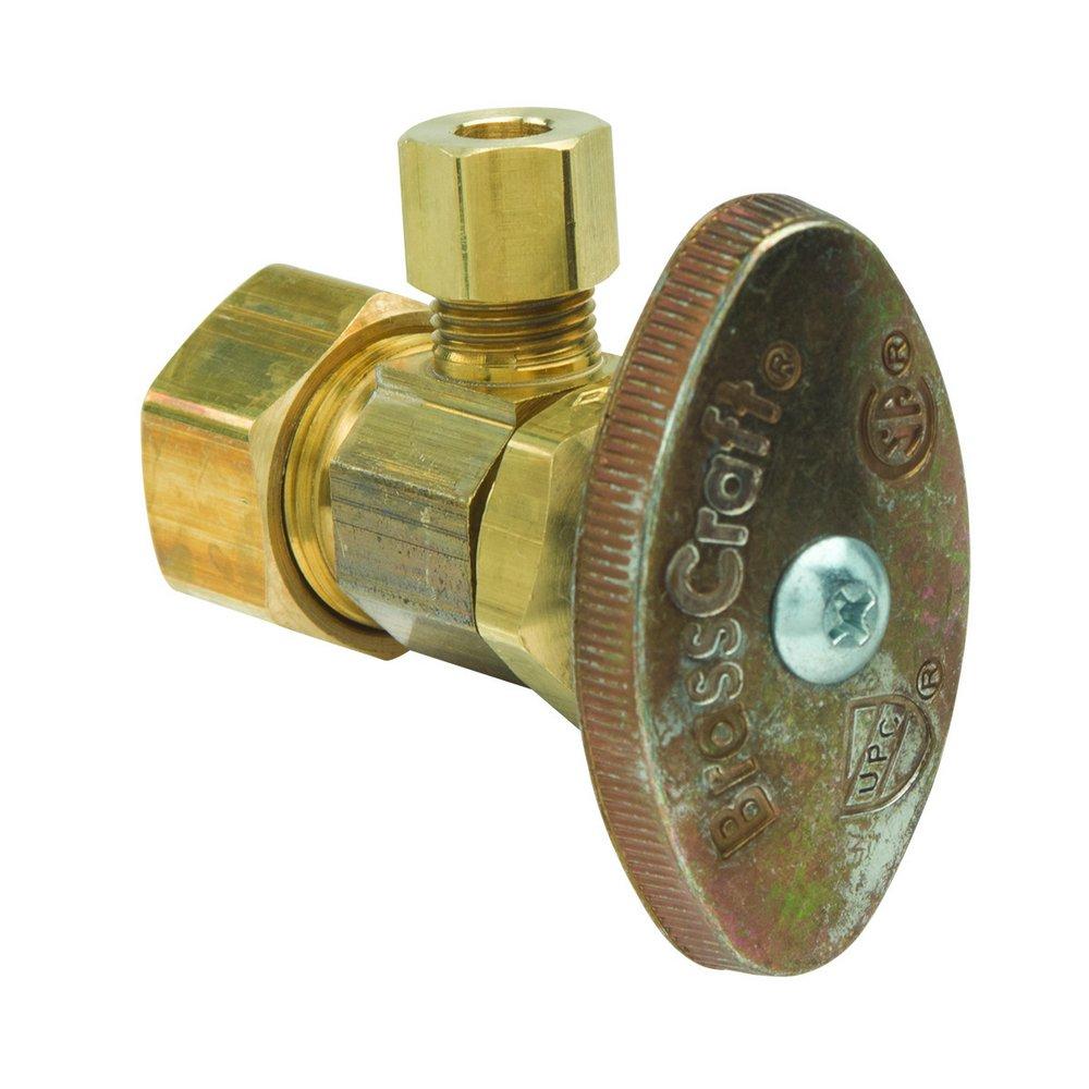 BrassCraft OCR09XR 1/2 x 1/4 in. Compression x OD Compression Knurled Angle Supply Stop Valve