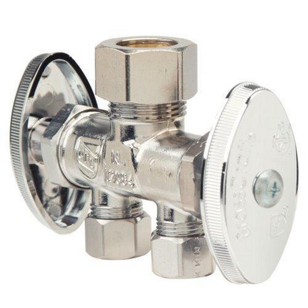 BrassCraft CR1901DVSXC Stop Valve Multi-Turn 1/2 x 3/8 x 3/8 in.