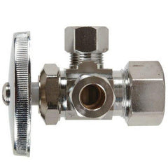 BrassCraft CR1901LRX C1 Lead Free Compression x Compression x Compression Multi-Turn Dual Outlet Stop Valve