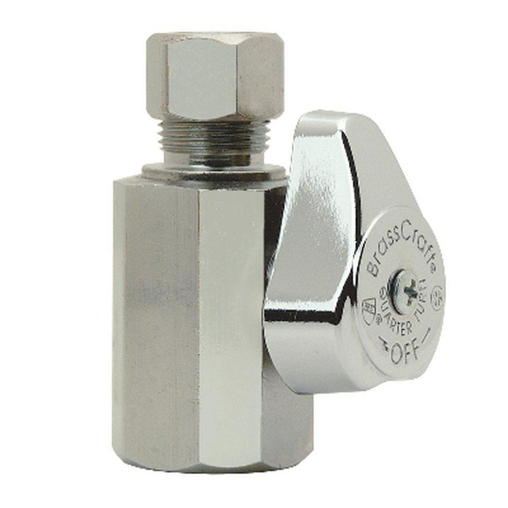 BrassCraft G2R12X C1 1/2 x 3/8 in. FIPT x OD Compression Lever Handle Straight Supply Stop Valve