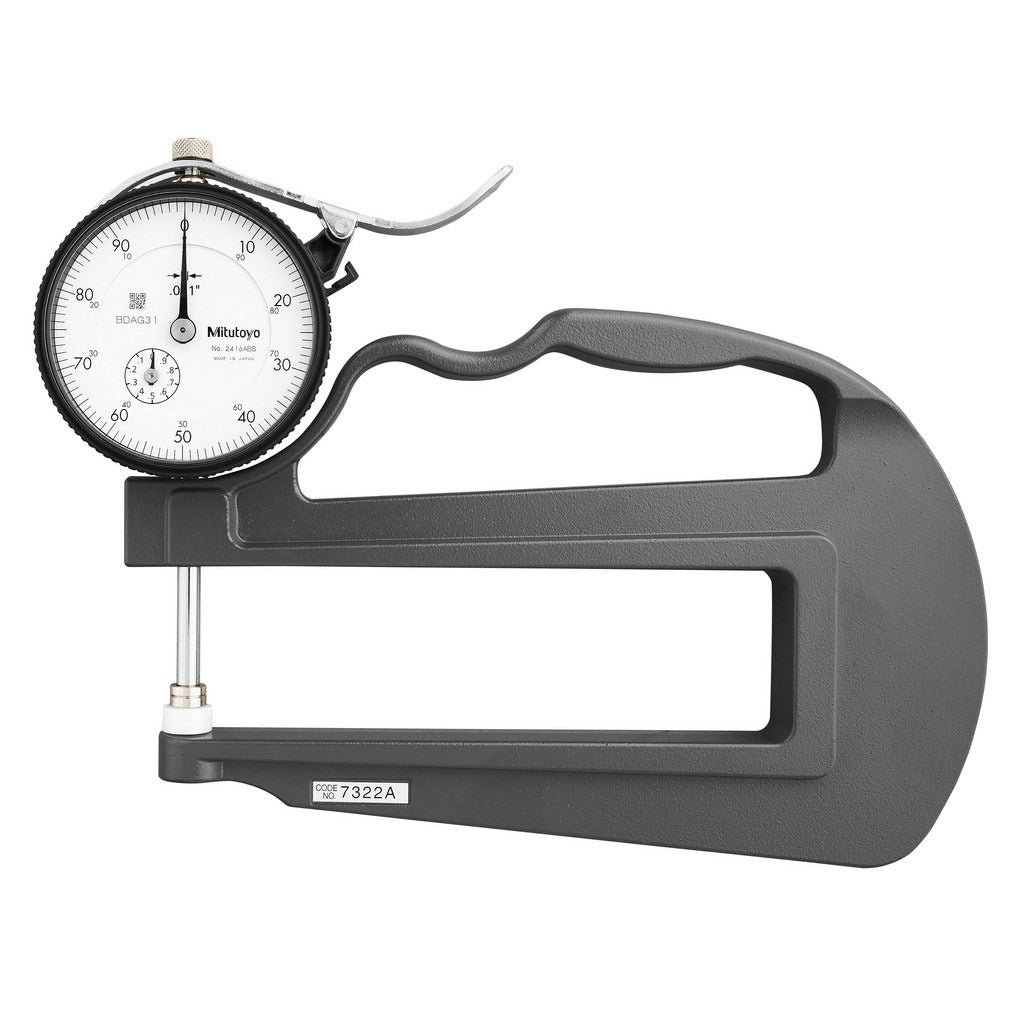 MITUTOYO Mitutoyo 7322A Dial Thickness Gage 0-1 in 0.001 Grad