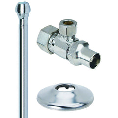 BrassCraft SCR1912AX C 1/2 x 3/8 x 3/8 in Compression x OD Compression x OD Tube Loose Key Handle Angle Supply Stop Valve