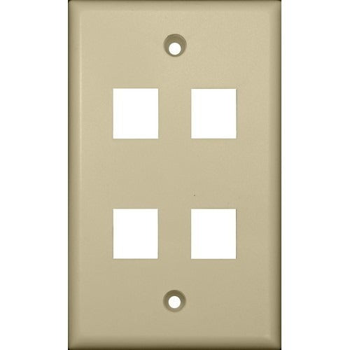 MORRIS PRODUCTS Morris Products 88148 Datacomm wallplate for keystone jacks and modular inserts (4-port)