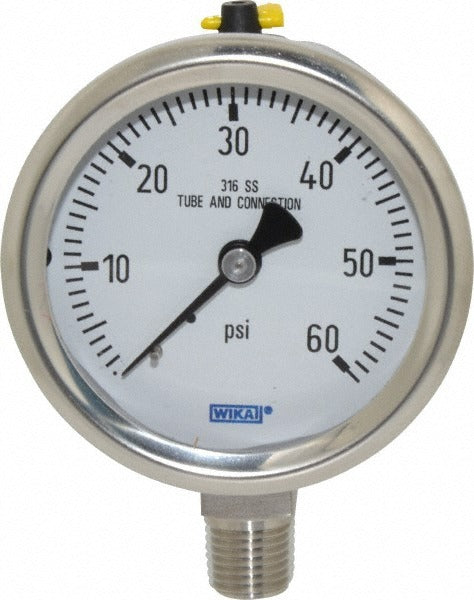 WIKA Wika 9768718 Pressure Gauge 0-60 Psi 2.5in Dial Lower Npt