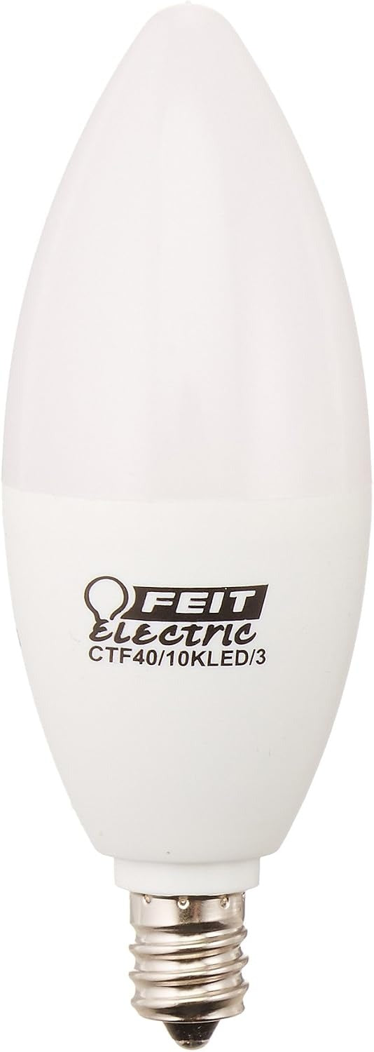 FEIT ELECTRIC Feit Electric CTF40/10KLED/3 Non-Dimmable LED Chandelier B10 4.5W (40W Equivalent) 3-Pack 40W