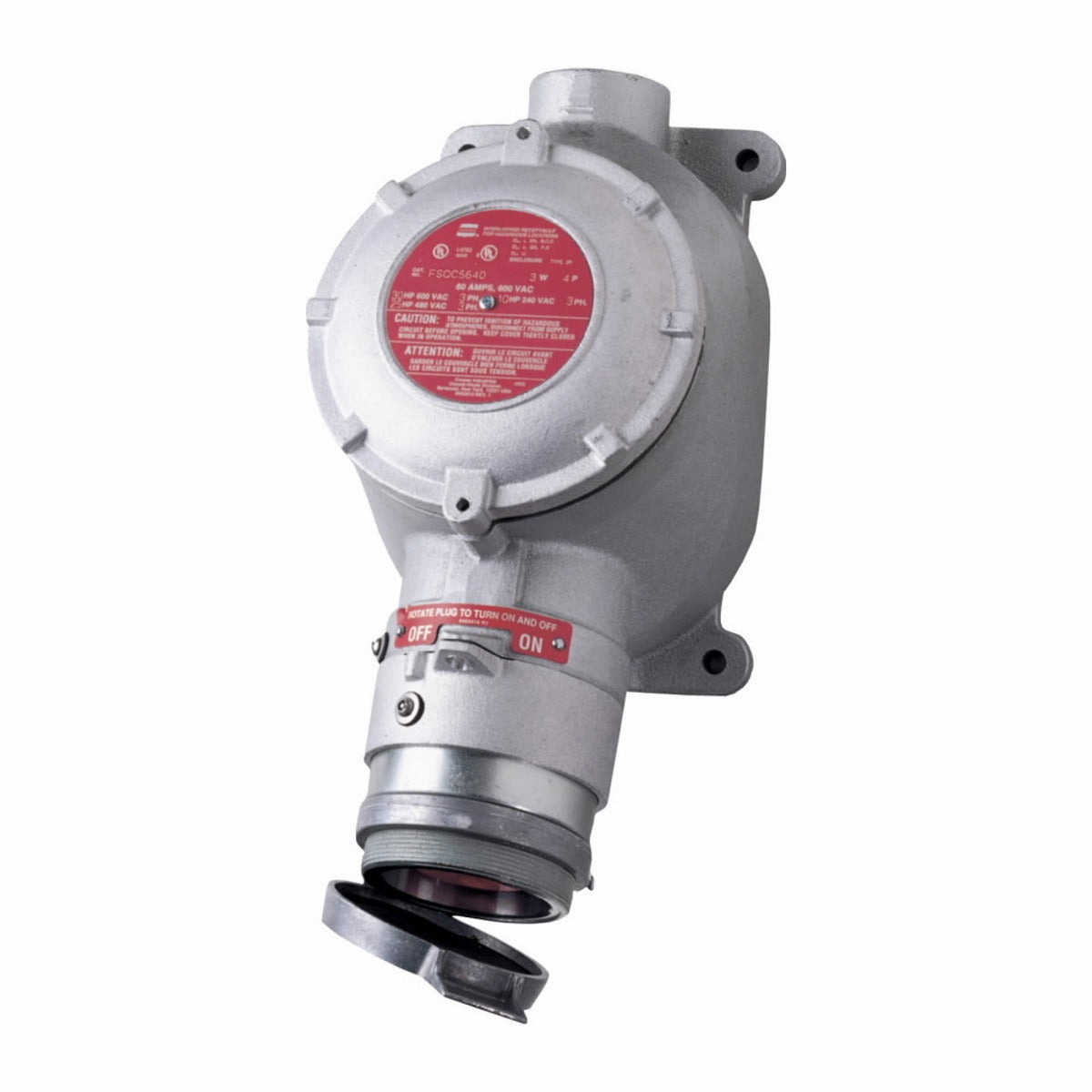 EATON Eaton FSQC2320 Crouse-Hinds Arktite FSQC interlocked receptacle with switch 30A (3/4 in hub)
