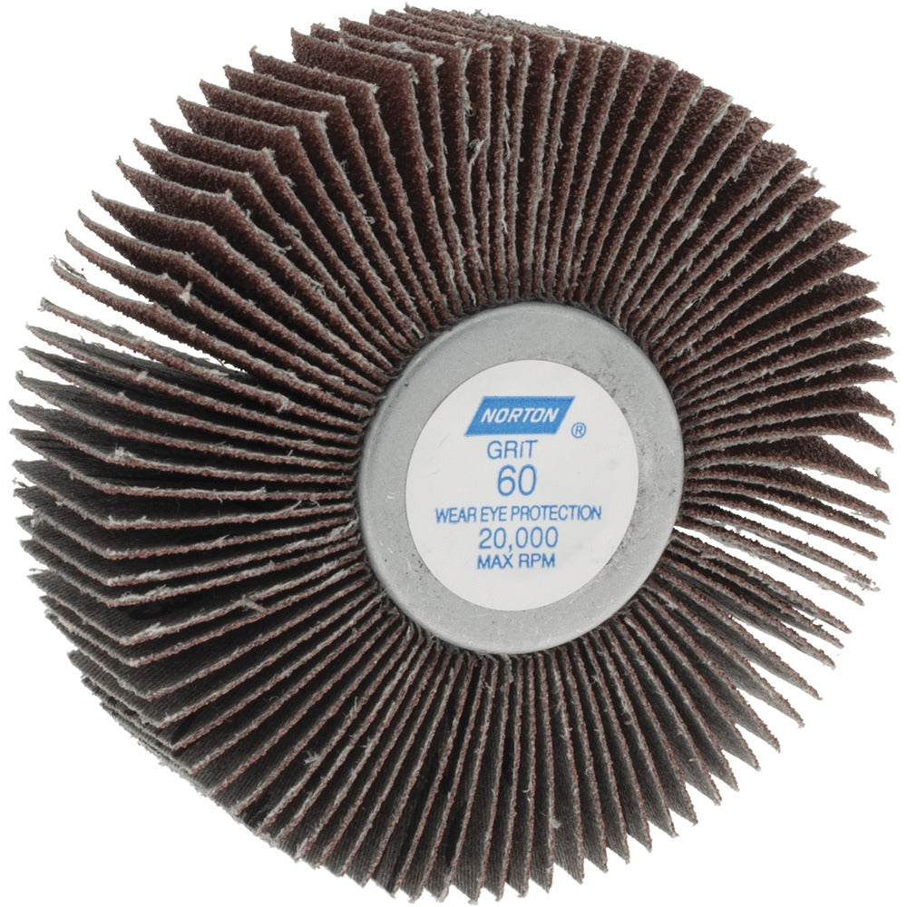 NORTON Norton 63642502664 Mounted Flap Wheel 60 Grit 3 in