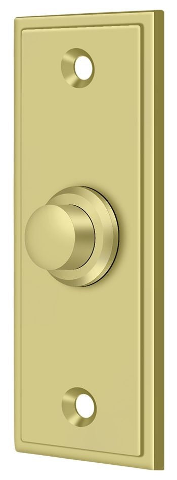 DELTANA Deltana BBS333U3 Rectangular Bell Button Bright Brass