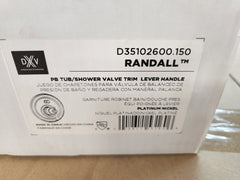 DXV American Standard D35102600.150 Randall Platinum Nickel Pressure Balanced Tub/Shower Valve Trim w Lever Handle