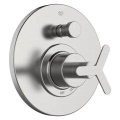 American Standard D35105670-144 Percy Brushed Nickel Pressure Balance Tub/Shower Valve Trim with Tri-Spoke Handle