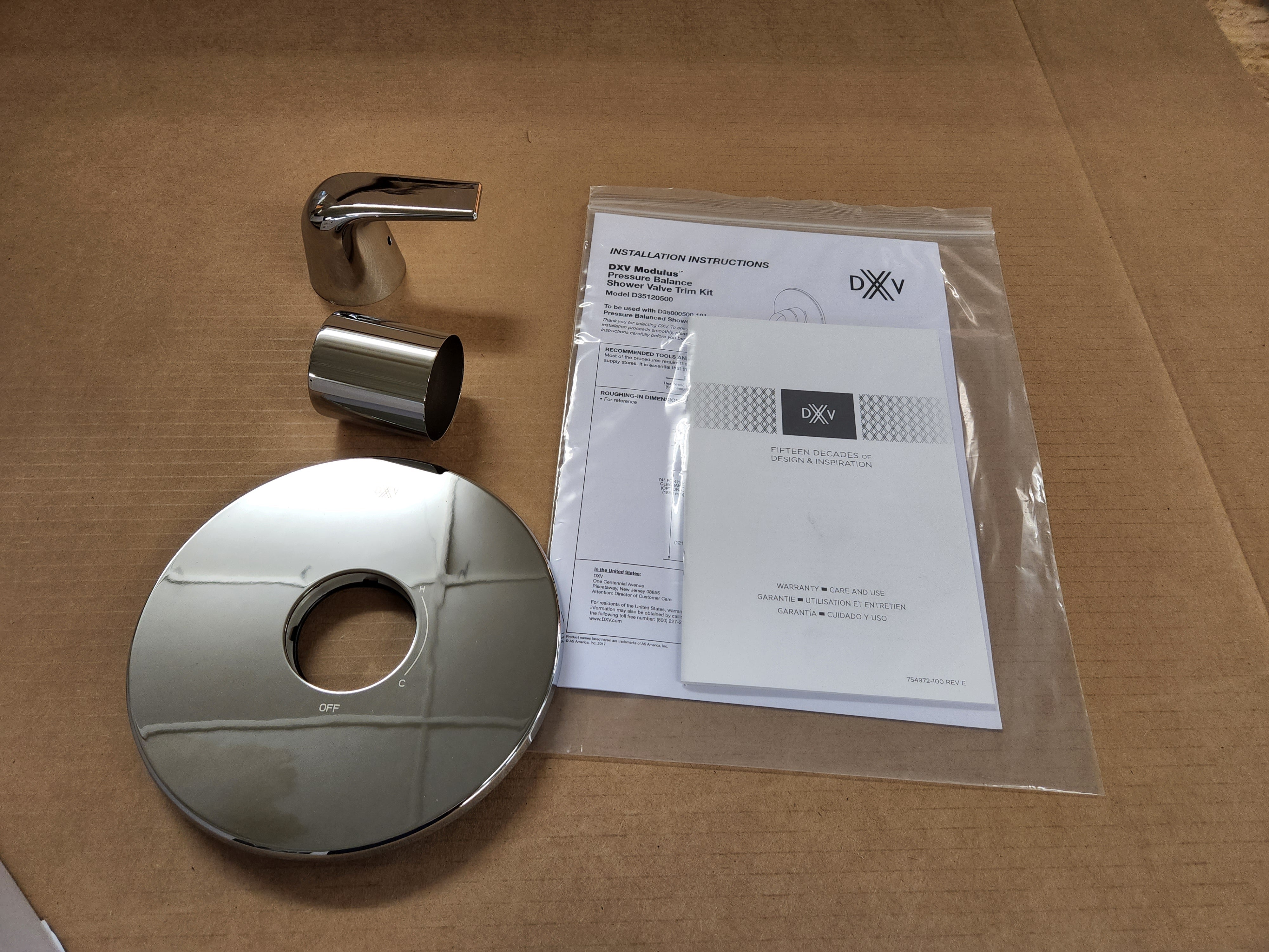 American Standard D35120500.100 DVX Modulus Pressure Balance Shower Valve Trim