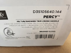 American Standard D35105640.144 Percy Brushed Nickel Pressure Balance Tub/Shower Valve Trim with Cross Handle