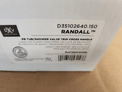 American Standard D35102640.150 Randall Platinum Nickel PB Tub/Shower Valve Trim Cross Handle