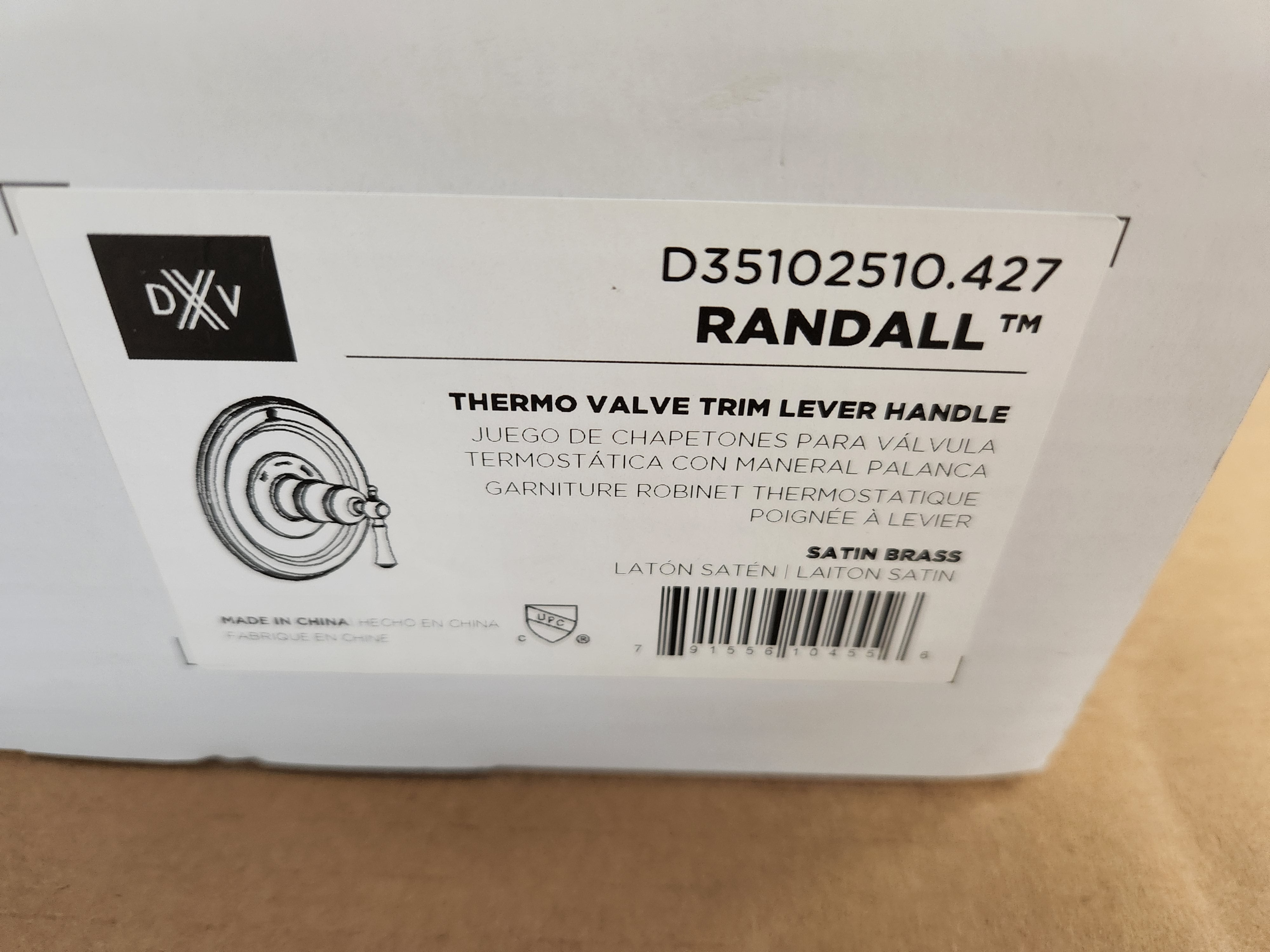 American Standard D35102510.427 Randall Satin Brass Thermo Valve Trim Lever Handle