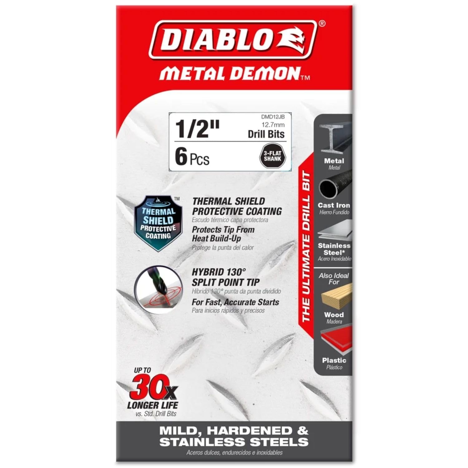 DIABLO Diablo DMD12JB Metal Drill Bit 1/2 Inch