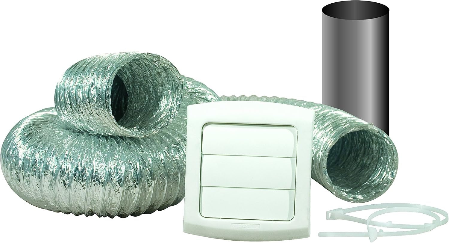 DUNDAS JAFINE Dundas Jafine TD48PVKZW6 ProVent Dryer Vent Kit 4 Inch (1 Pack) TD48PVK2