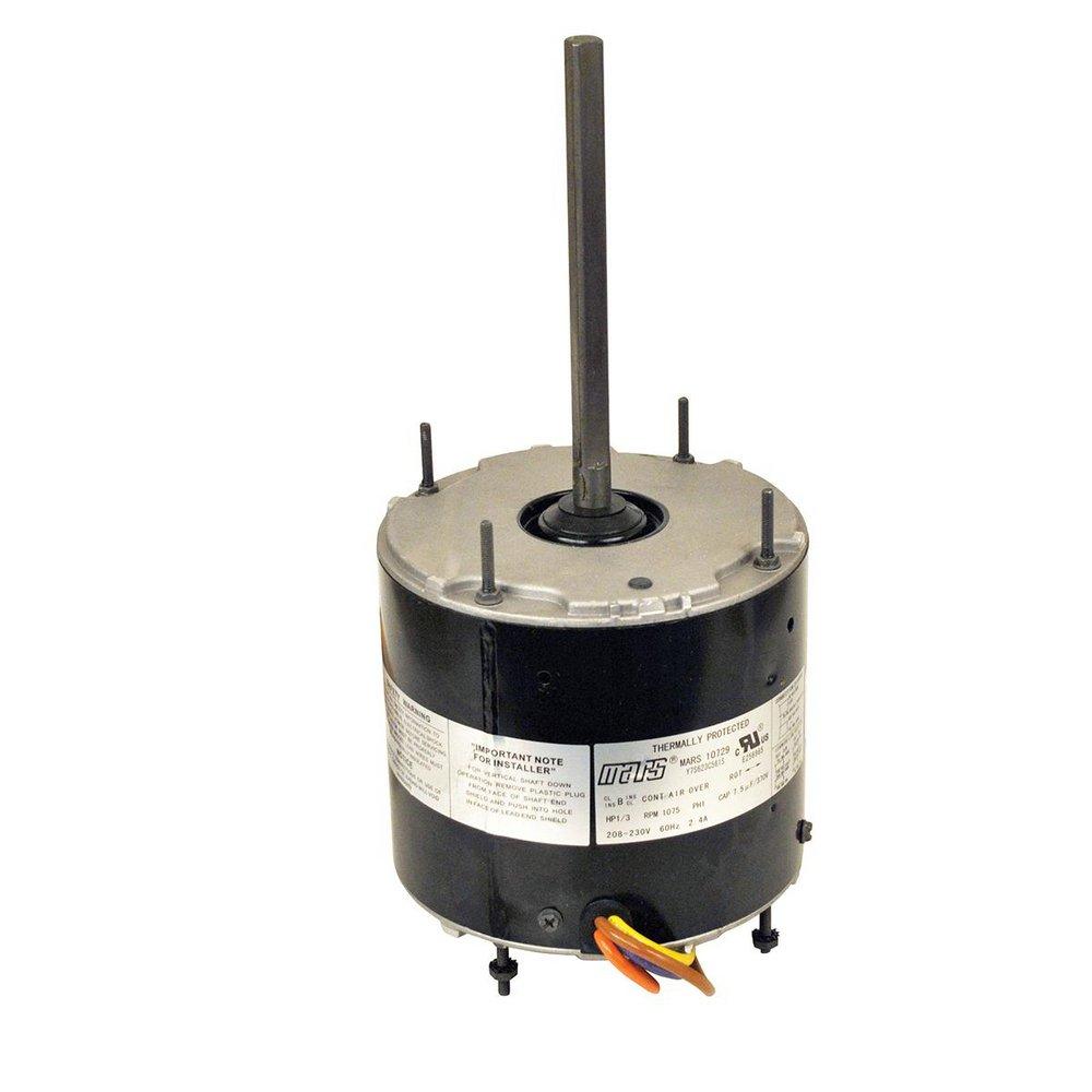 MARS 10727 1/6 HP 1075 RPM 208/230V Single Phase Condenser Motor