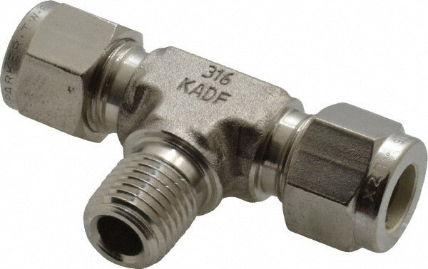 PARKER Parker 6MBT4N-316 Compression Male Branch Tee 1/4-18 Npt Ss