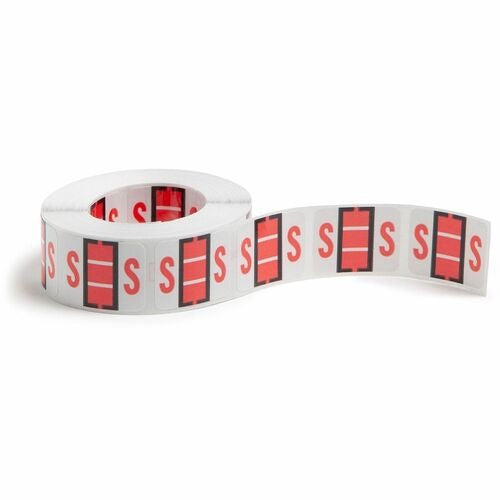 SMEAD Smead SMD67089 End-tab Label Letter S Pink 1.25x1 Inch