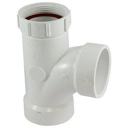 IPEX 212191AW Strainer Sanitary Tee Sink 1-1/2 Inch White PVC