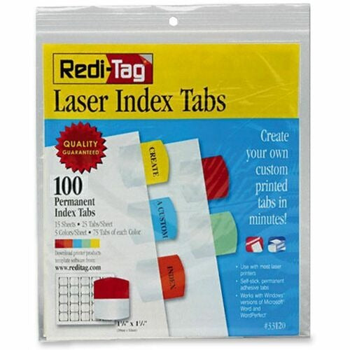 REDI-TAG Redi-tag RTG33120 Laser Tab Refill Pack 100 Count