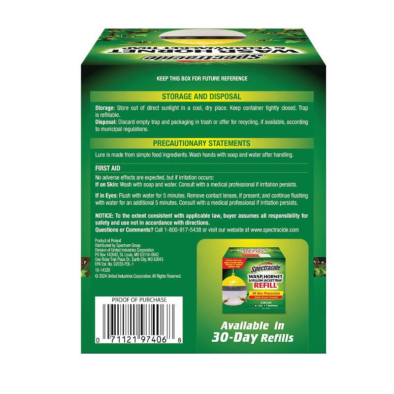 SPECTRACIDE Spectracide HG-97406 Wasp, Hornet and Yellow Jacket Canister Insect Trap 1-Count