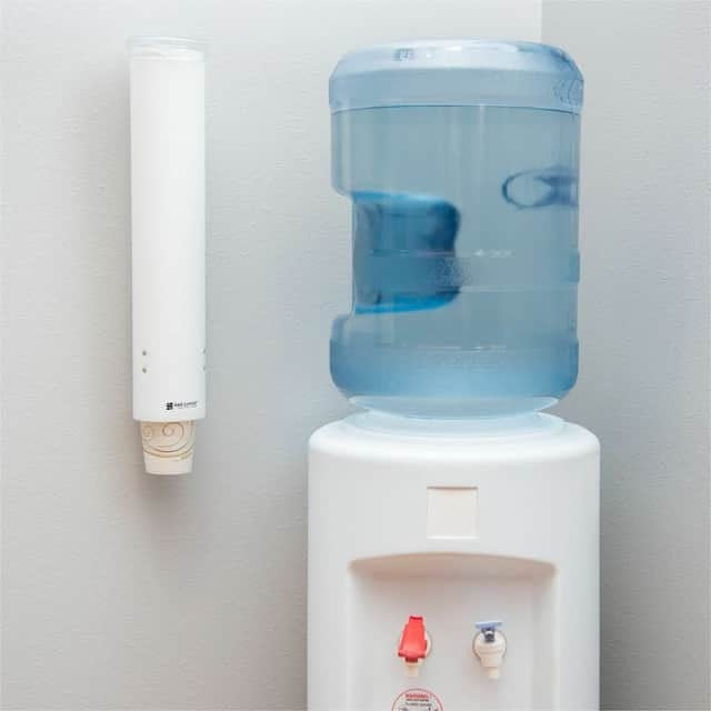 SAN JAMAR San Jamar SJMC4160WH Small Pull-Type Water Cup Dispenser (16 inches Tube) C4160WH