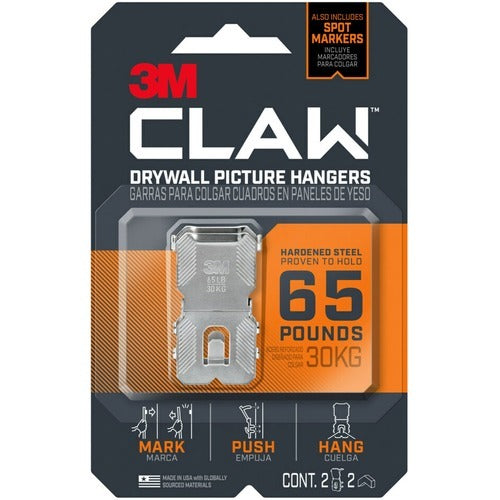 3M 3M MMM3PH65M2ES Drywall Picture Hanger 65 Lb Pack of 2