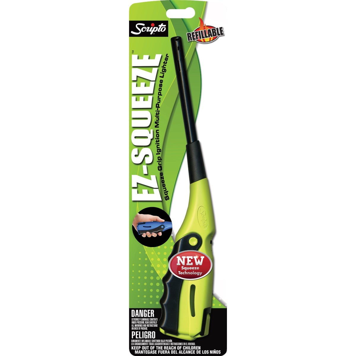 SCRIPTO Scripto BGM27-1/12CD Ez Squeeze Refillable Utility Lighter